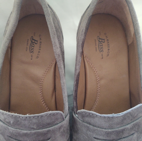 Bass Chunky Heel Penny Loafer 7 W - Picture 3 of 8